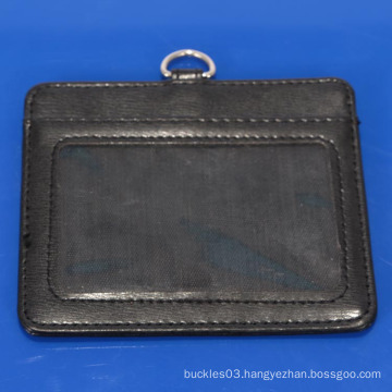 Hot sale genuine leather id card holder with your custom logo & name